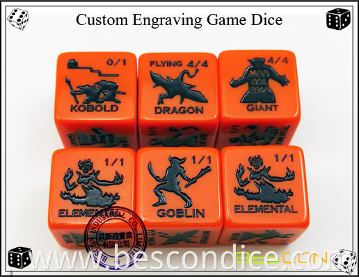 Custom Engraving Game Dice Custom Engraving Game Dice